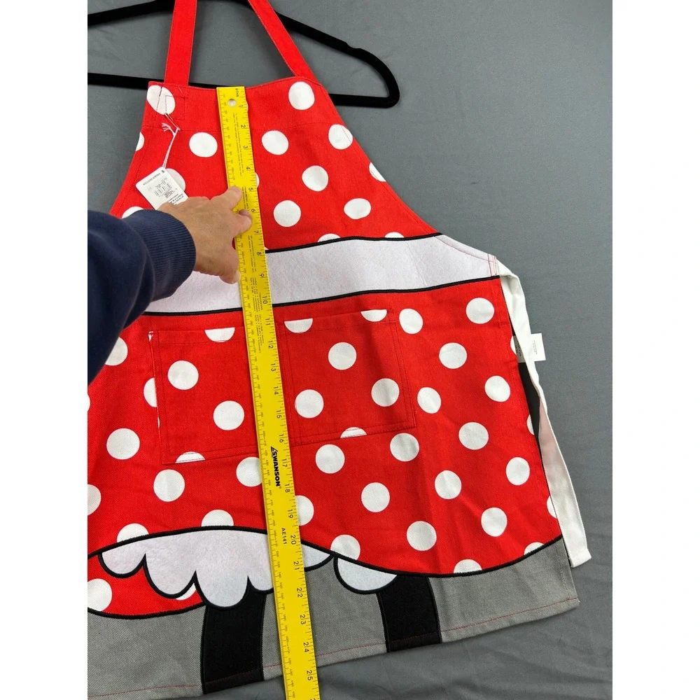 Williams Sonoma Mickey Minnie Mouse Kids Apron Red Polka Dot NWT Cooking Baking